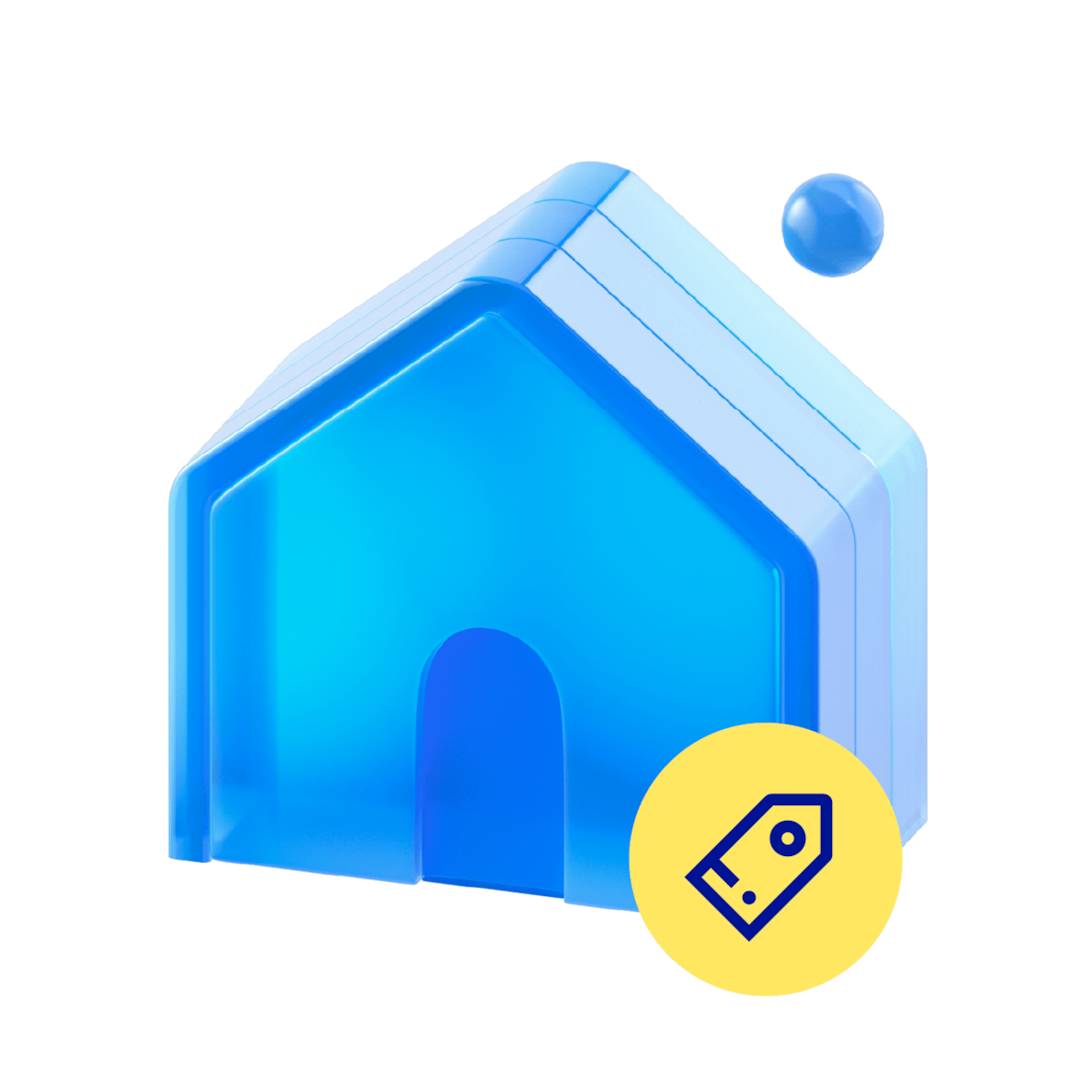 ilustración de un plano de una casa visto con una lupa