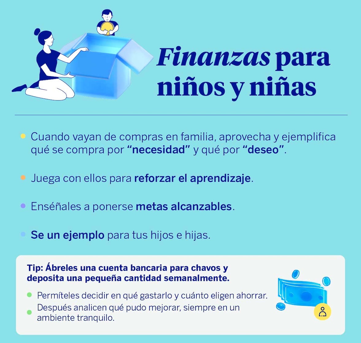 Finanzas para niños y niñas