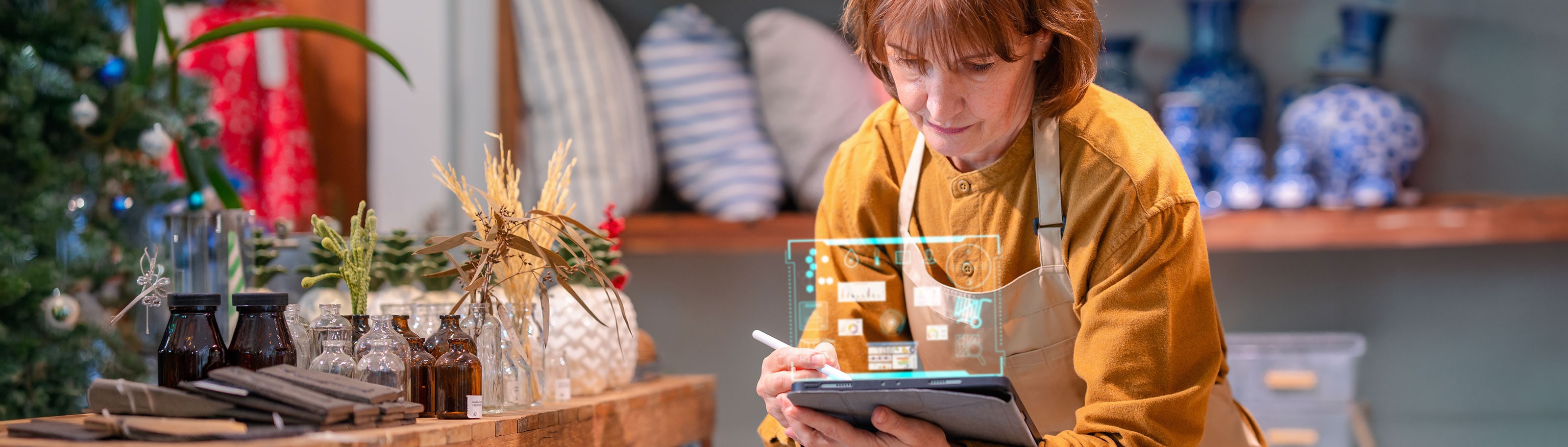 Emprendedora con tablet