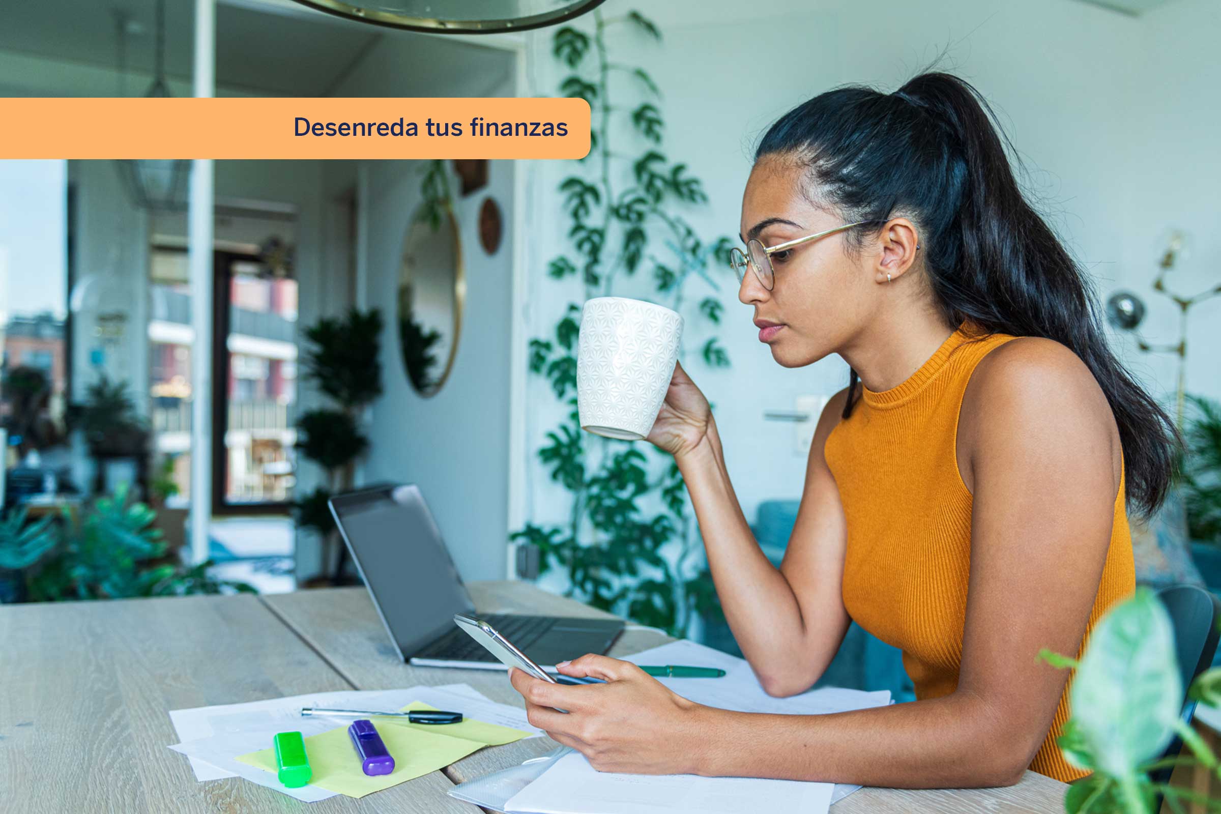 Emprendedora con tablet