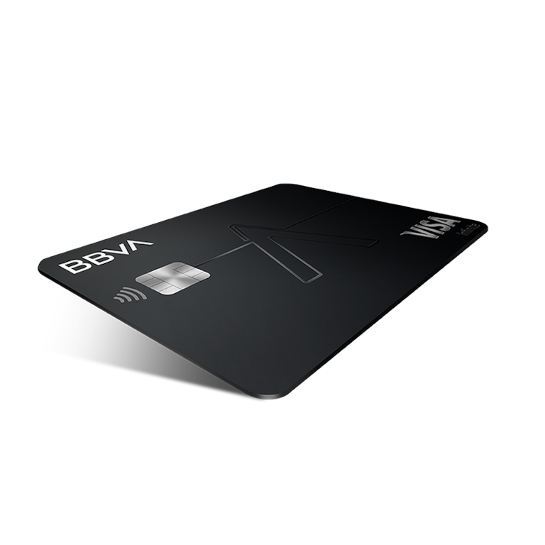 Tarjeta Infinite BBVA color negro