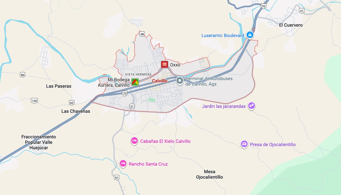 Mapa de Calvillo