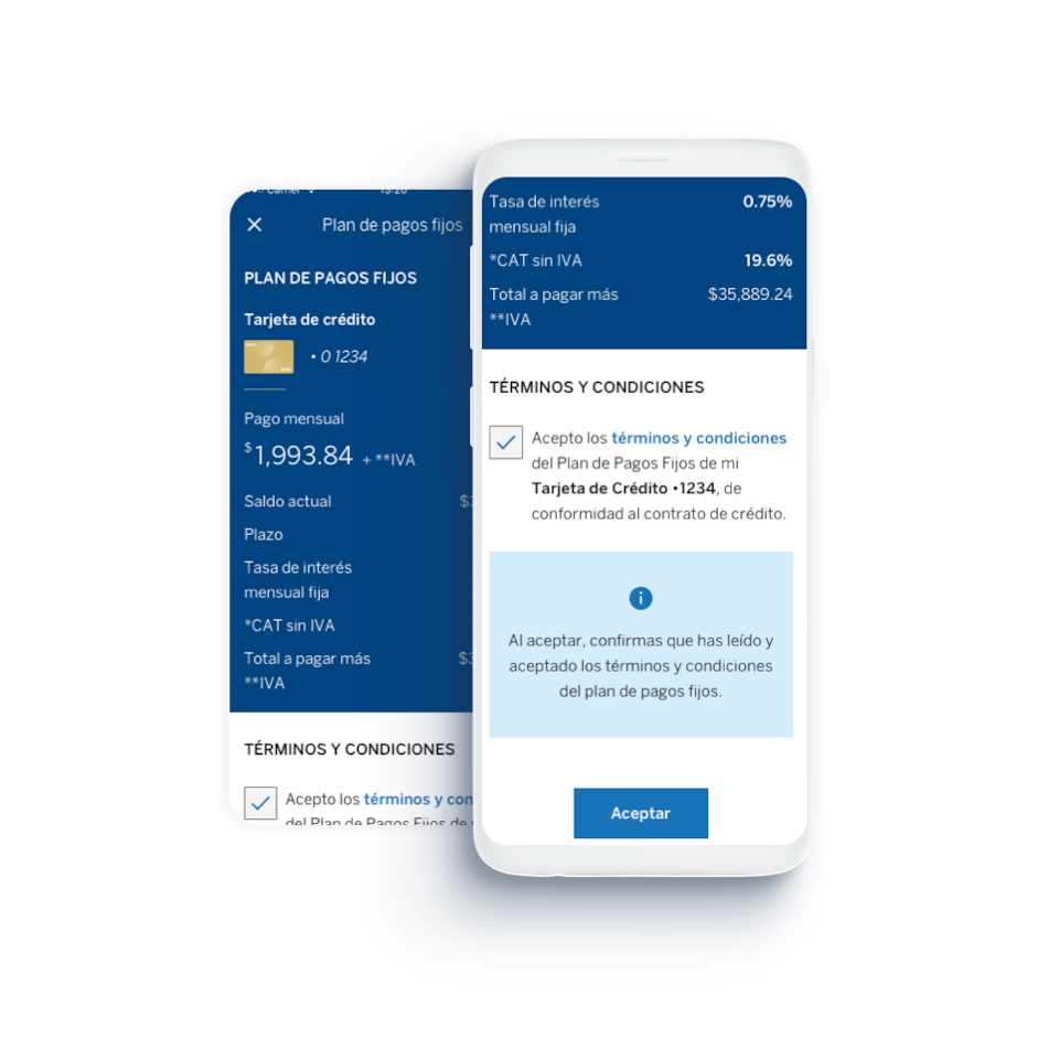 Solicitar y aceptar Terminos y condiciones plan de plazos fijos